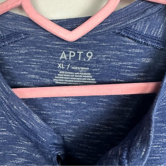 Apt. 9 Blue Long Sleeve Henley Shirt Size XL - Picture 2 of 4